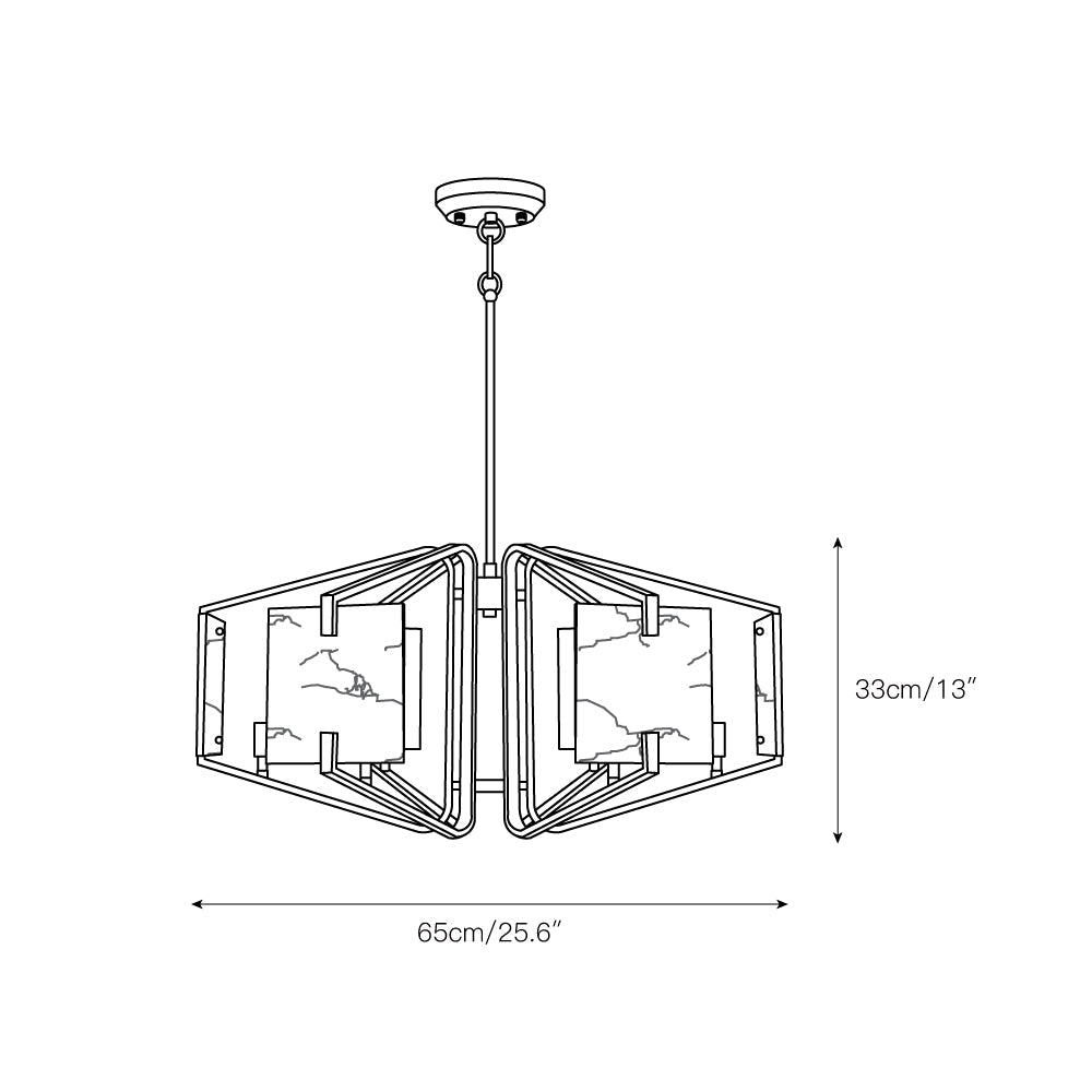 Radilum Appareil Alabaster Chandelier