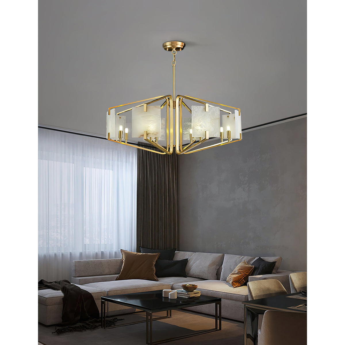Radilum Appareil Alabaster Chandelier