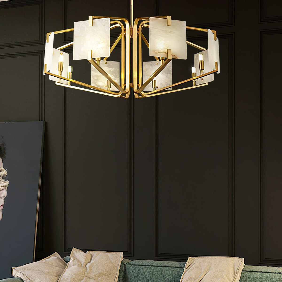 Radilum Appareil Alabaster Chandelier