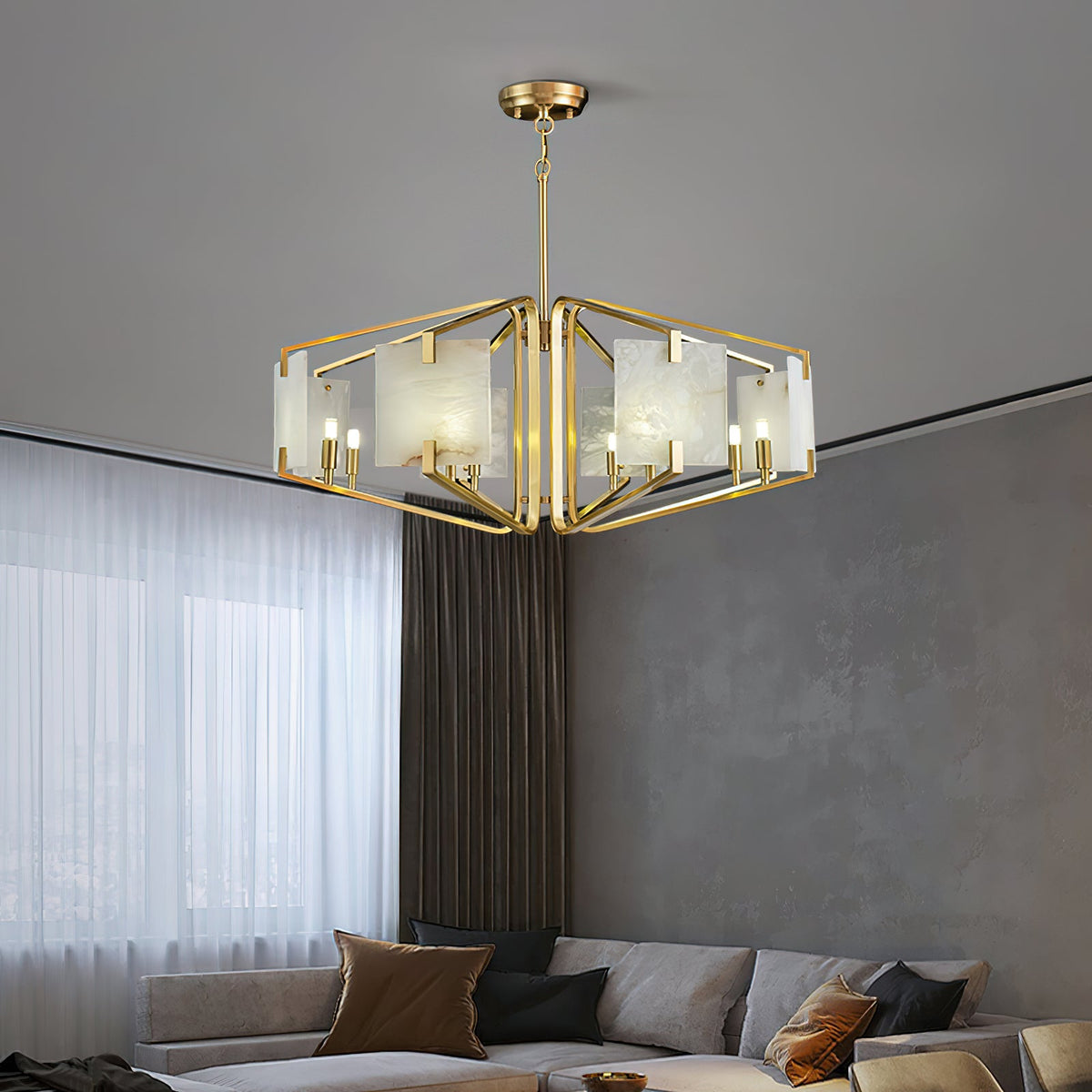 Radilum Appareil Alabaster Chandelier