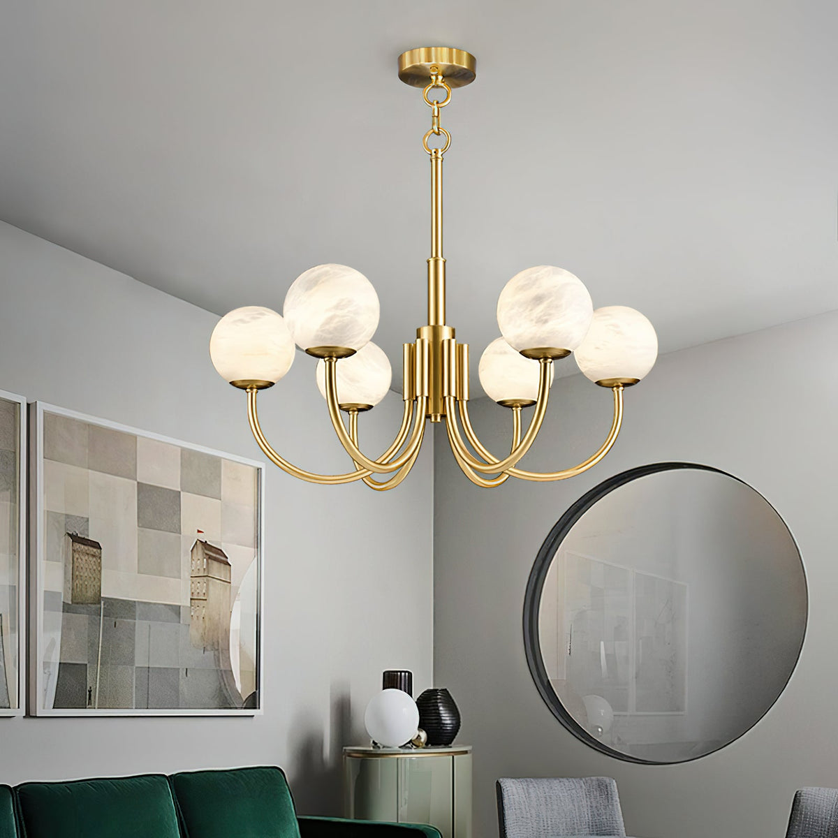 Radilum Aurelian Alabaster Chandelier