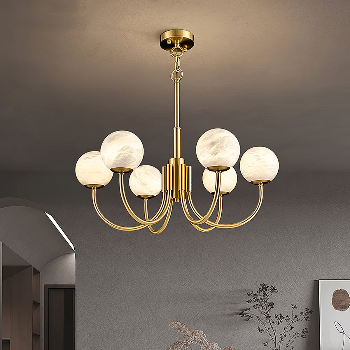 Radilum Aurelian Alabaster Chandelier