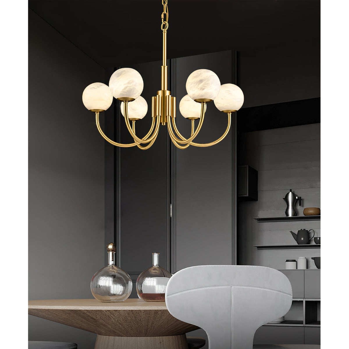 Radilum Aurelian Alabaster Chandelier