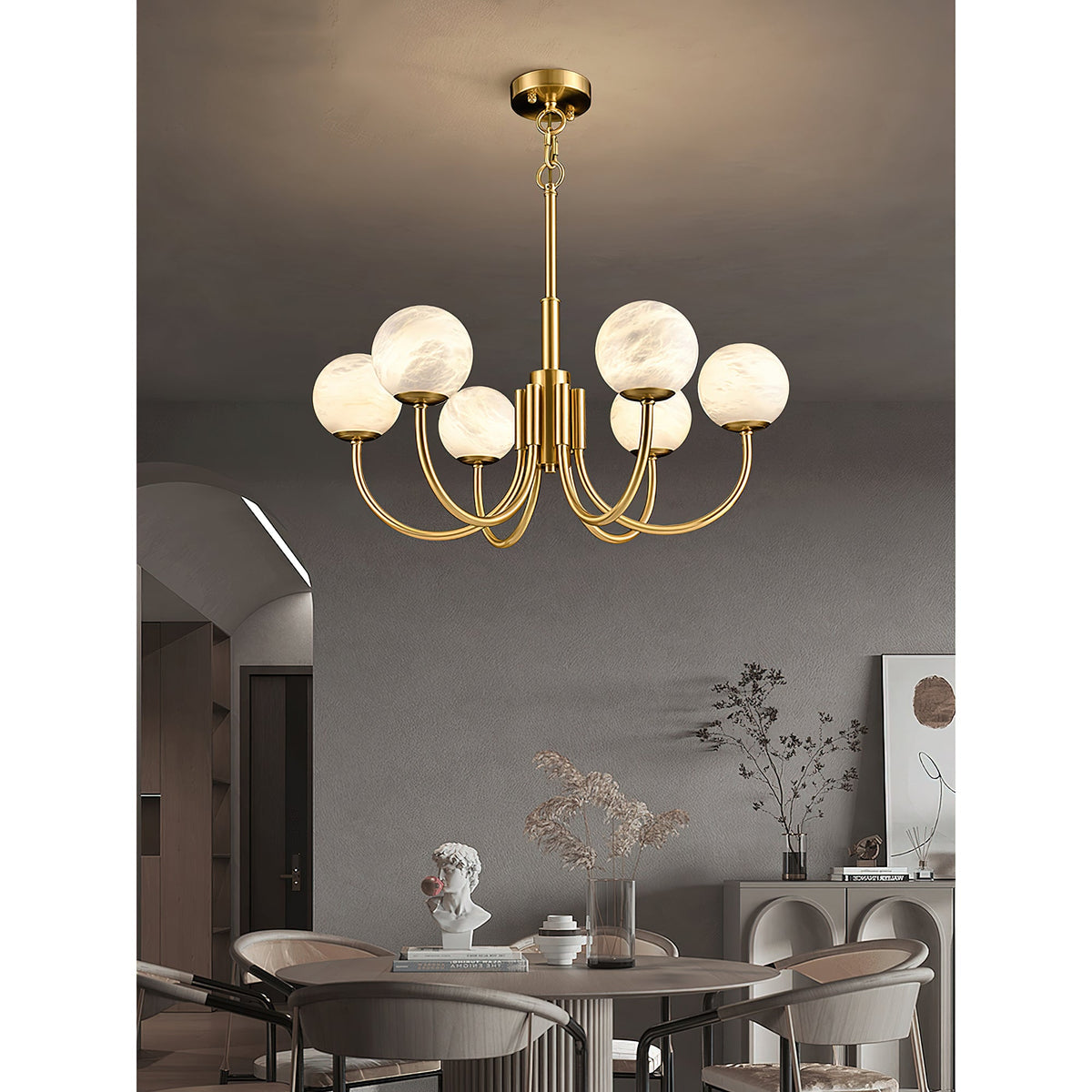 Radilum Aurelian Alabaster Chandelier