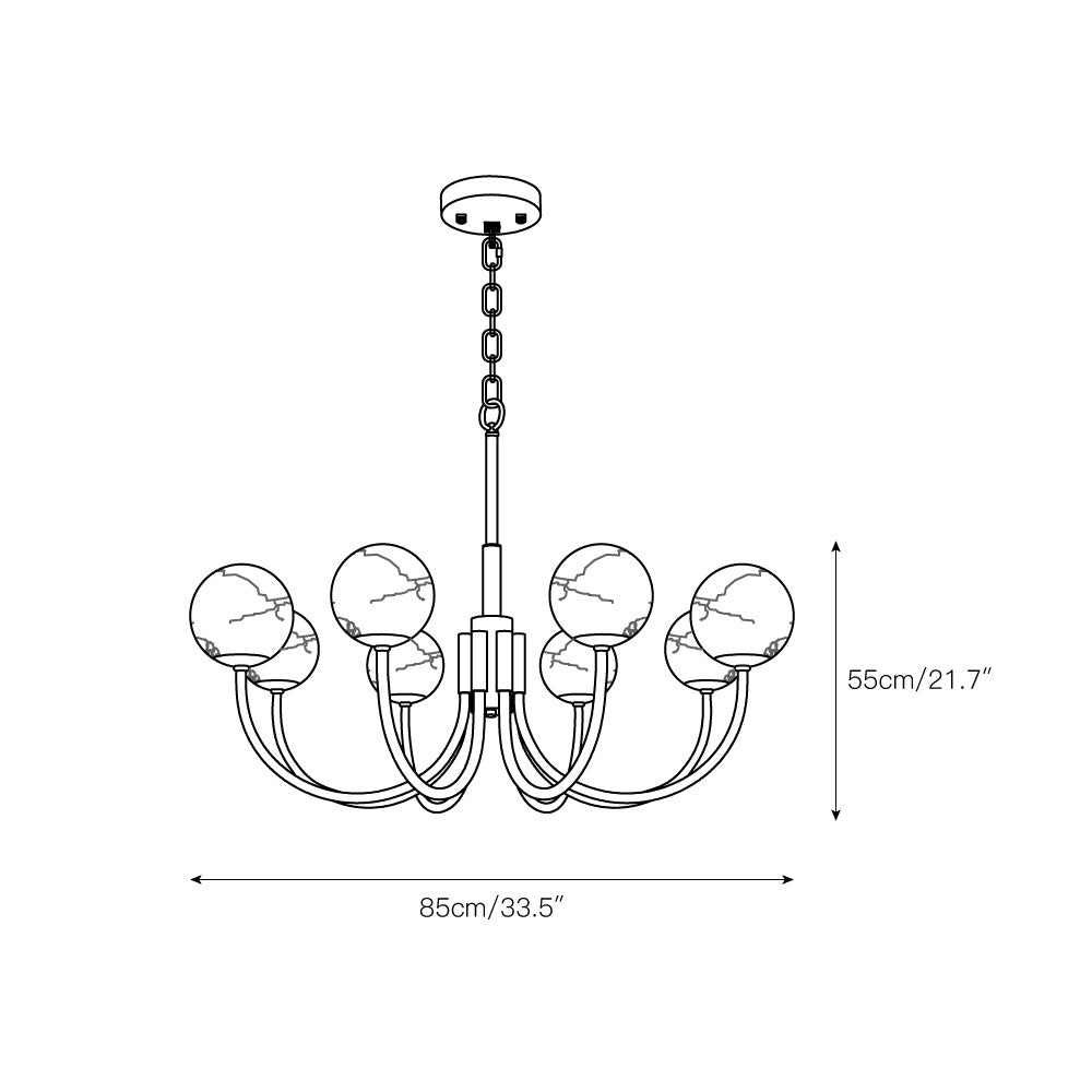 Radilum Aurelian Alabaster Chandelier