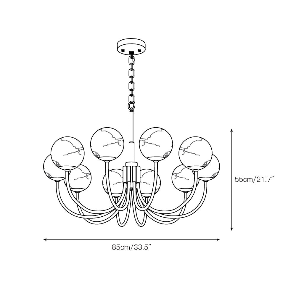 Radilum Aurelian Alabaster Chandelier