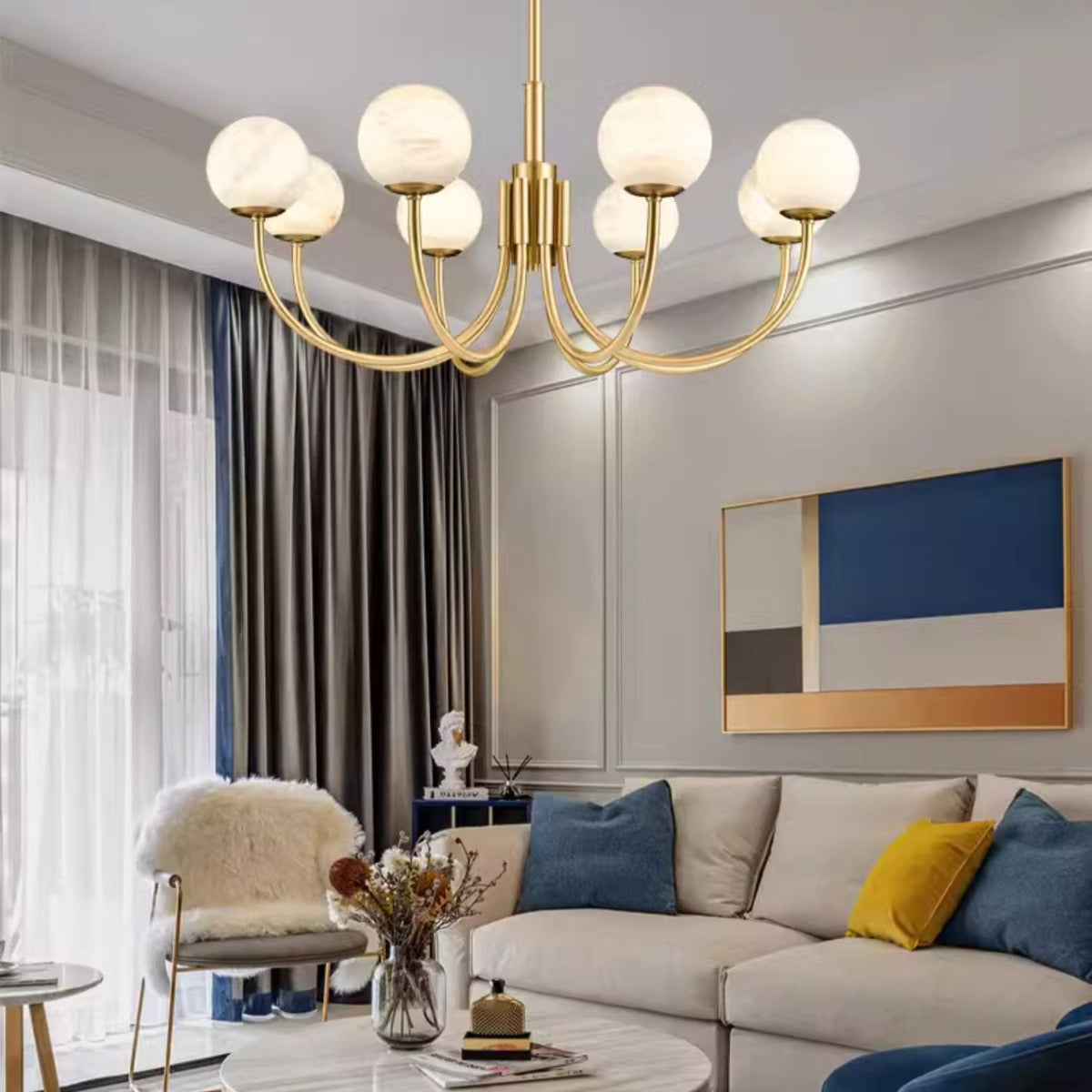 Radilum Aurelian Alabaster Chandelier