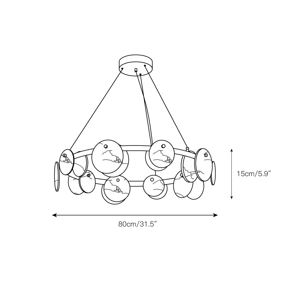 Radilum Austen Alabaster Chandelier