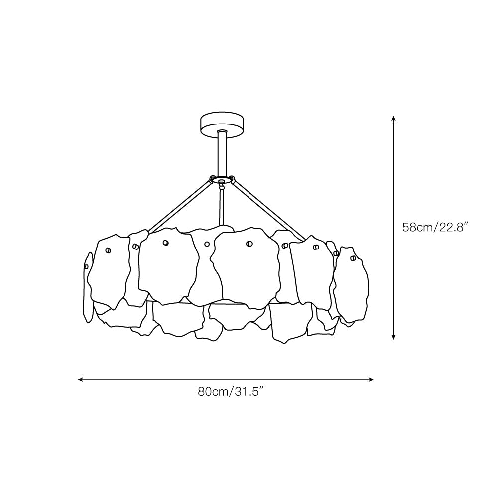Radilum Burton Alabaster Chandelier