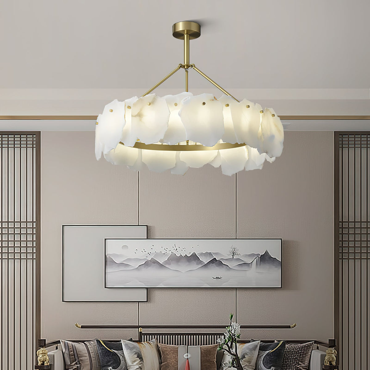 Radilum Burton Alabaster Chandelier
