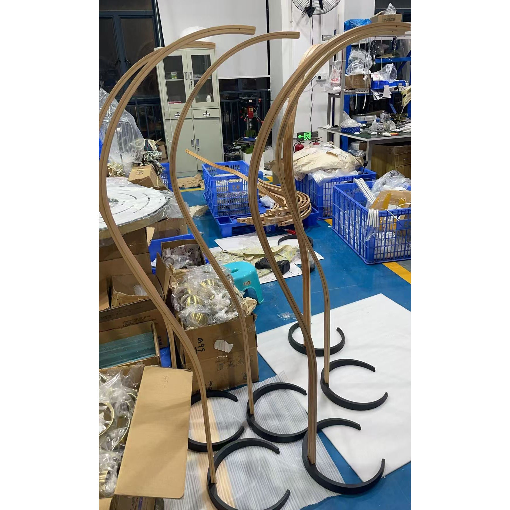Radilum Caprani Floor Lamp Beech Wood and Linen