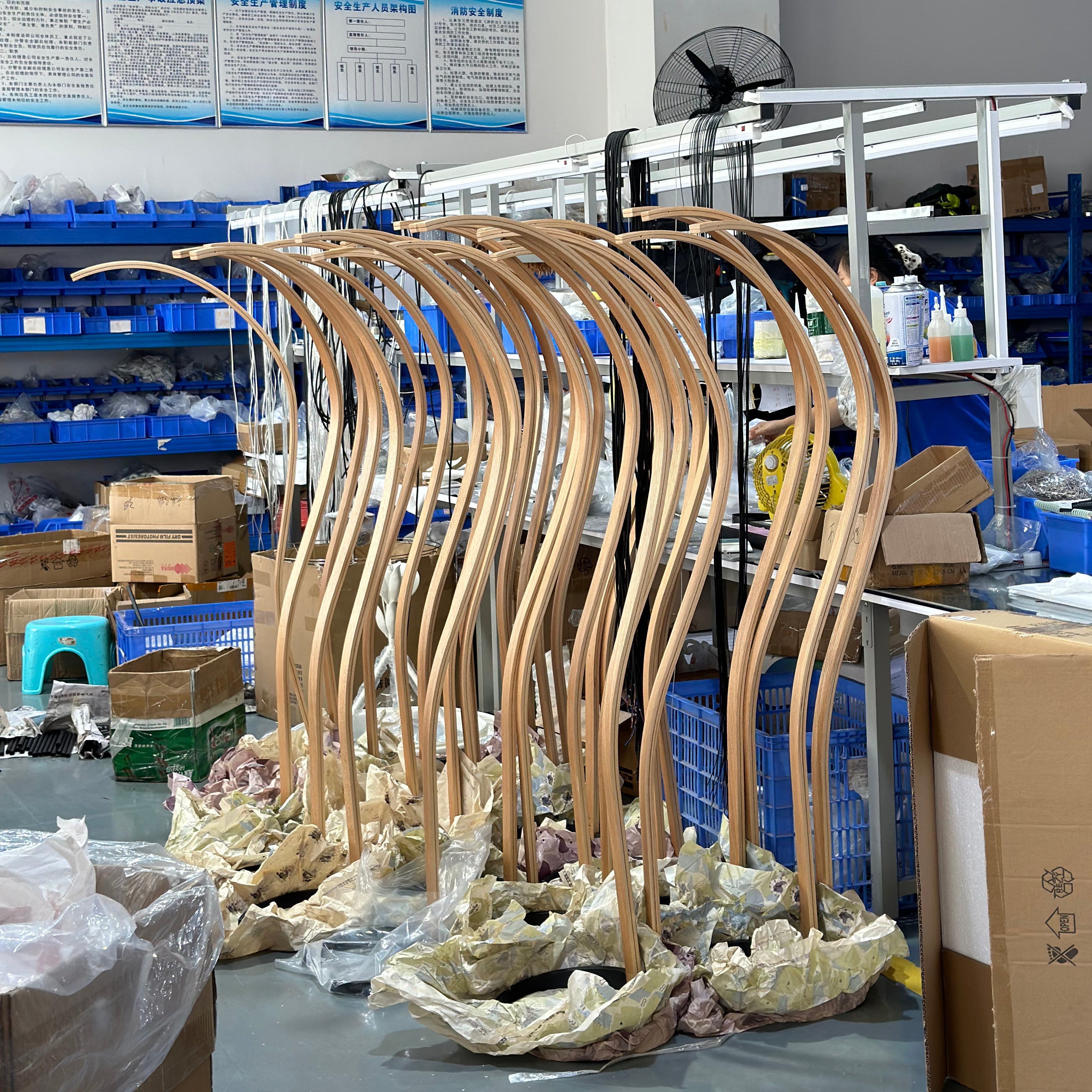 Radilum Caprani Floor Lamp Beech Wood and Linen