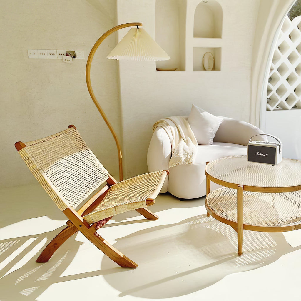 Radilum Caprani Floor Lamp Beech Wood and Linen
