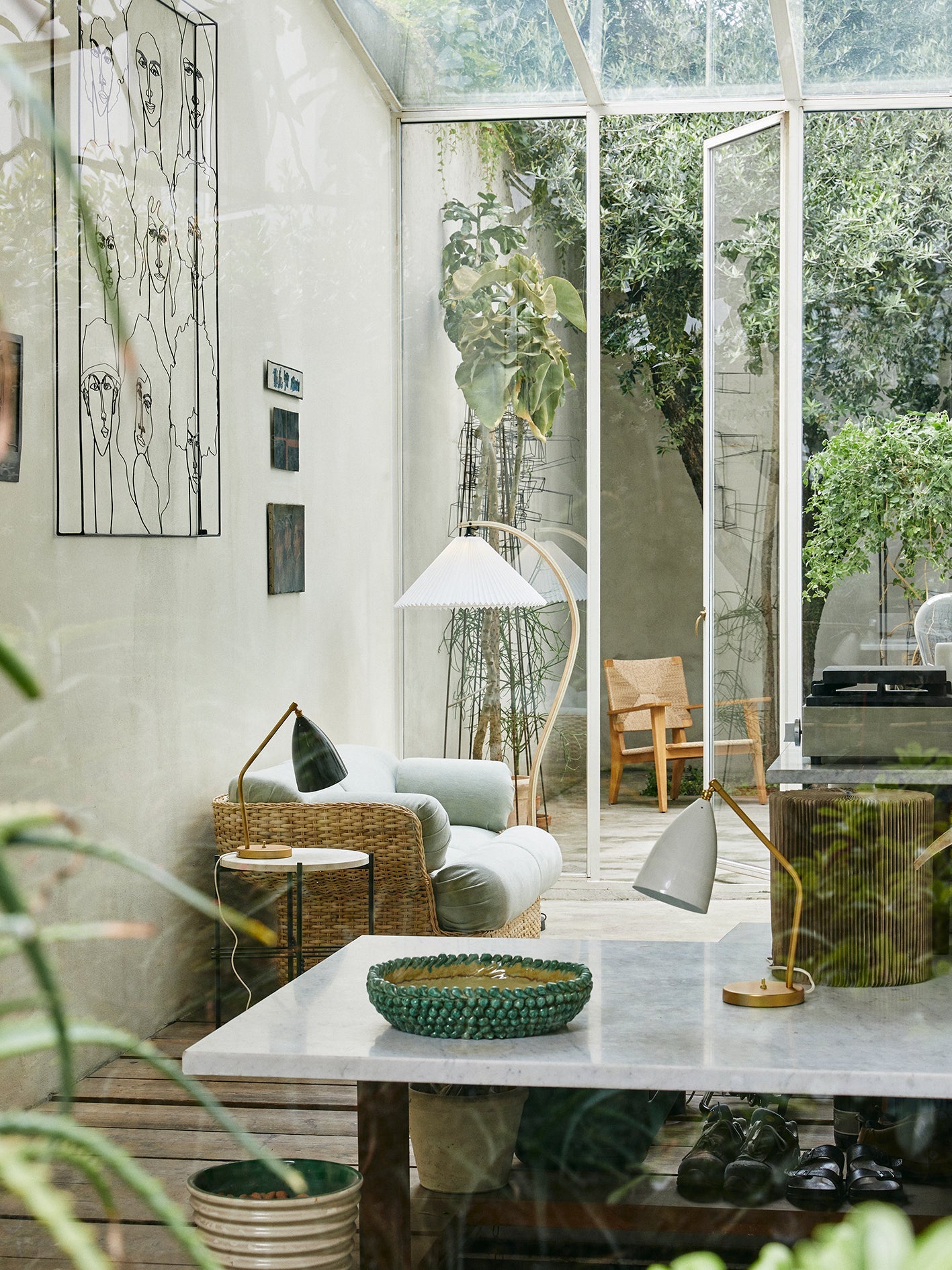 Radilum Caprani Floor Lamp Beech Wood and Linen