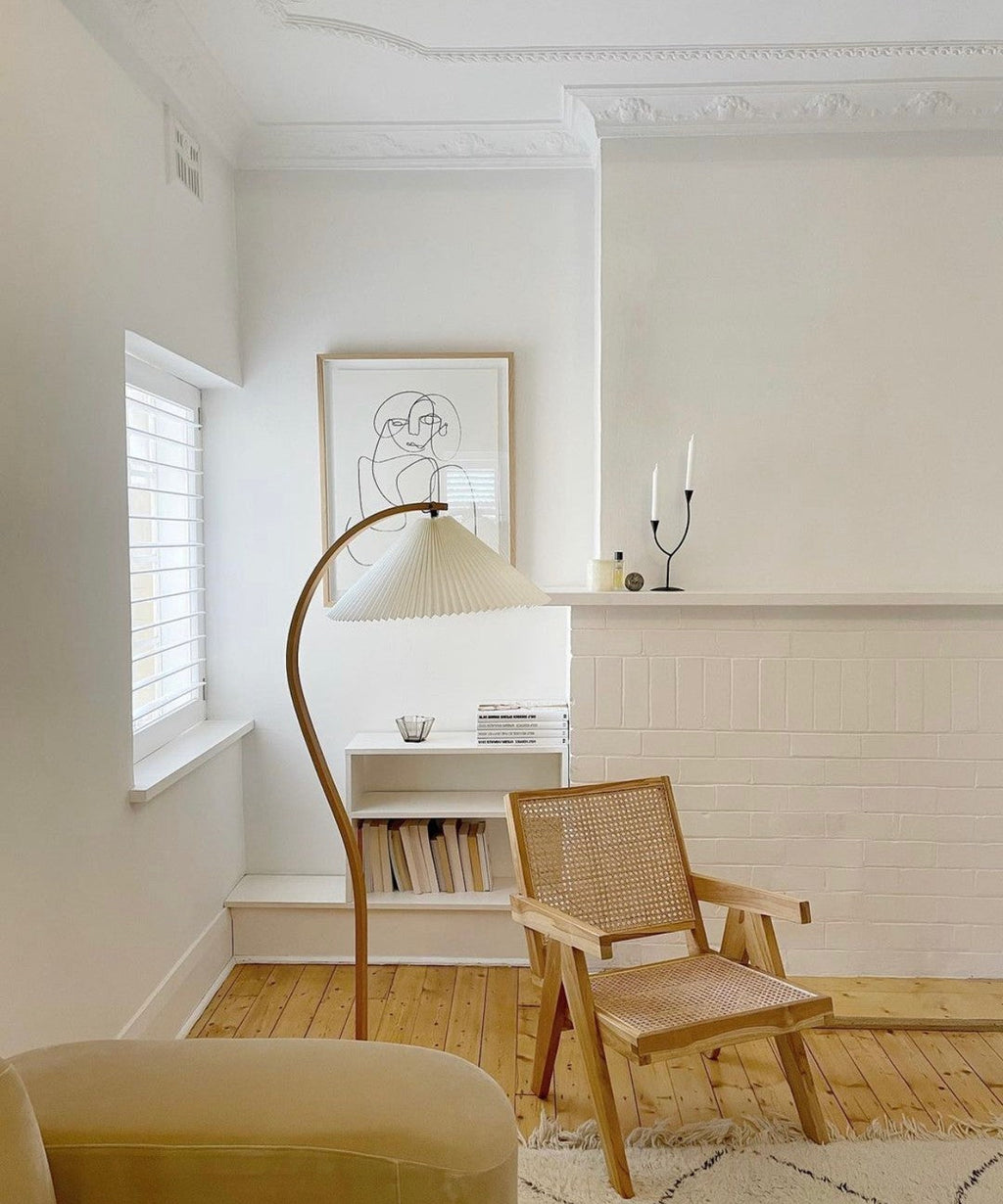 Radilum Caprani Floor Lamp Beech Wood and Linen