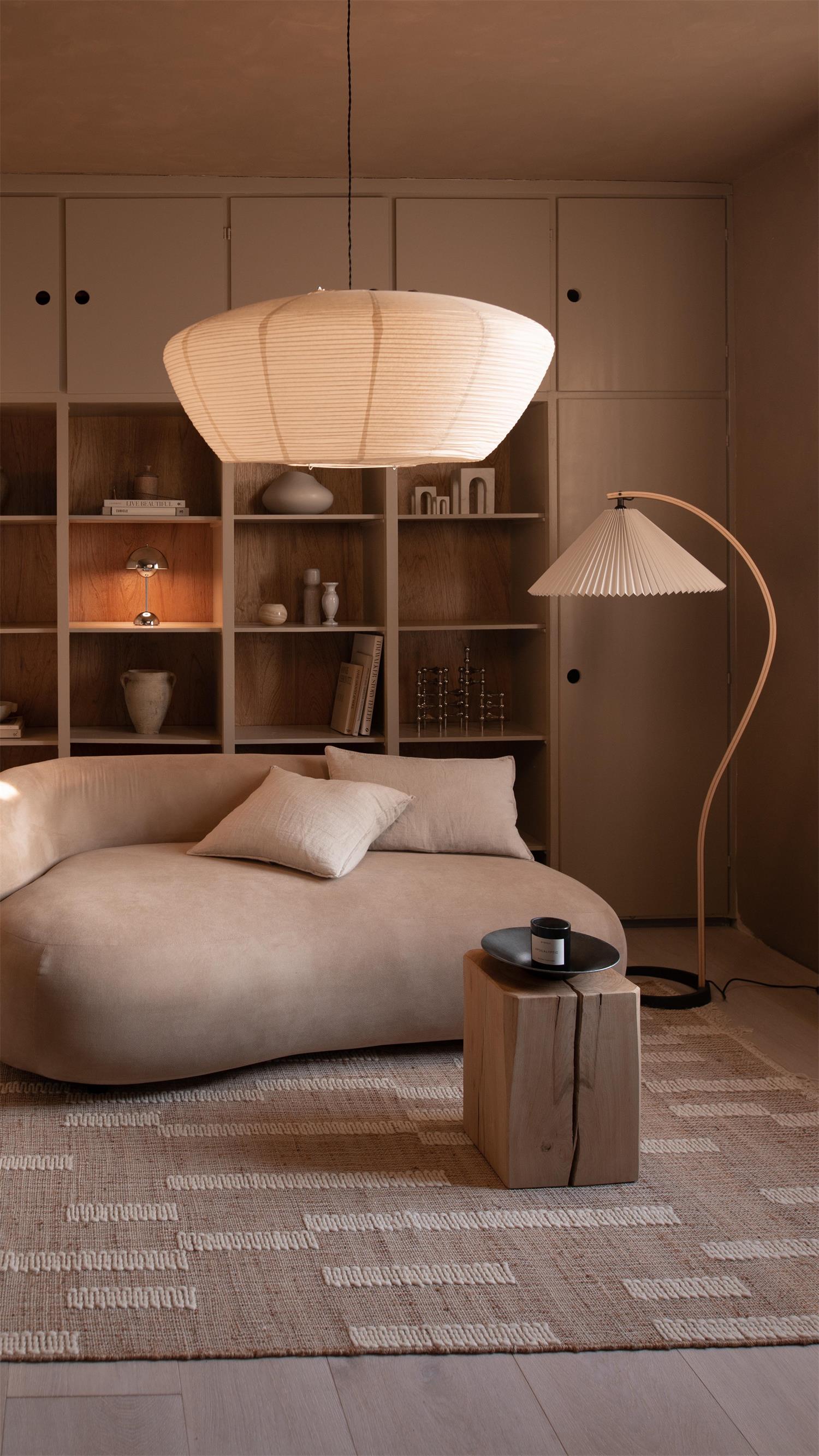 Radilum Caprani Floor Lamp Beech Wood and Linen