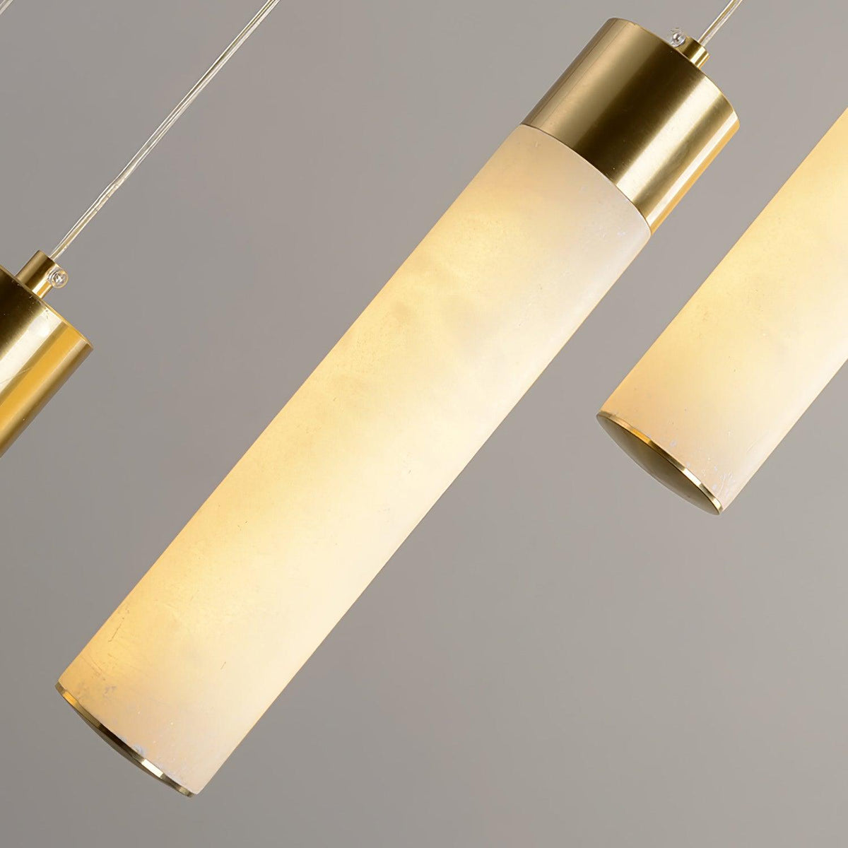 Radilum Celestial Alabaster Cascade Chandelier Brass Frame
