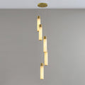 Radilum Celestial Alabaster Cascade Chandelier Brass Frame