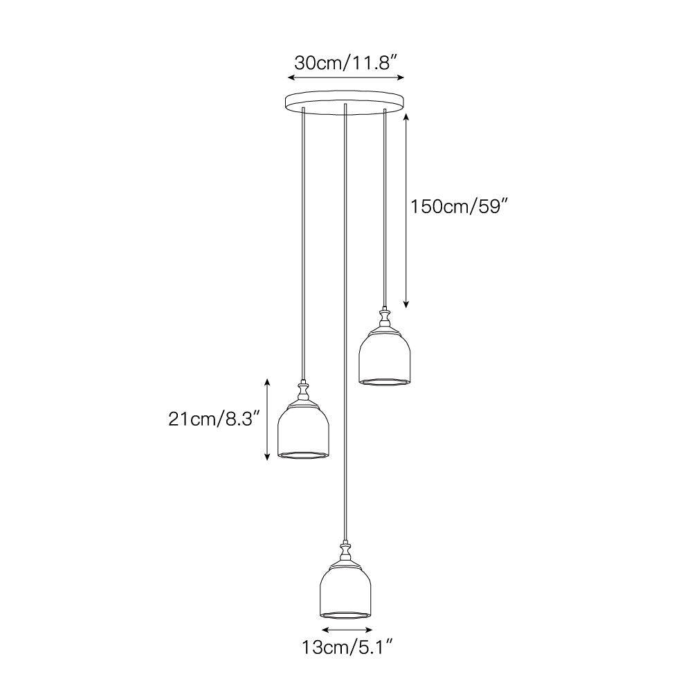 Radilum Chart Alabaster Cluster Chandelier
