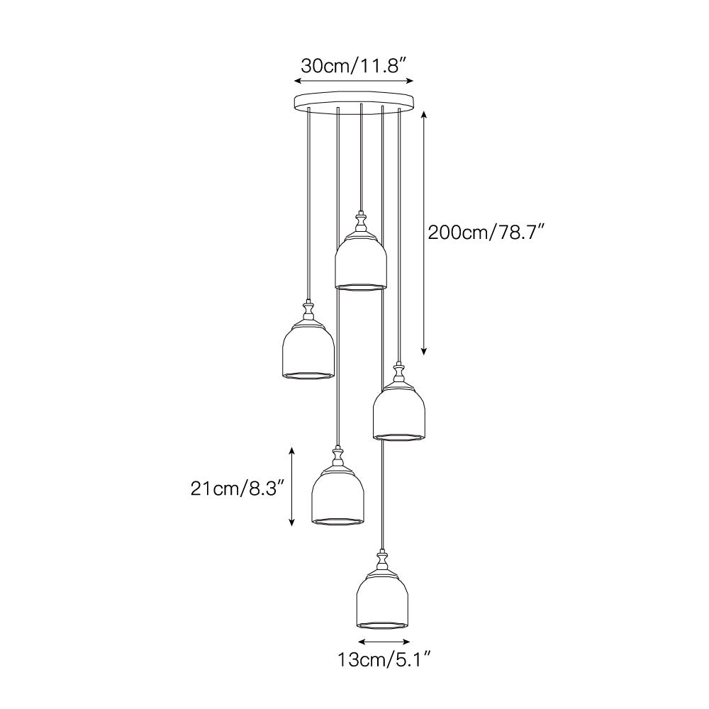 Radilum Chart Alabaster Cluster Chandelier