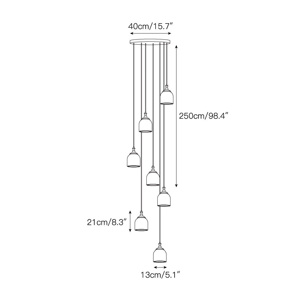 Radilum Chart Alabaster Cluster Chandelier