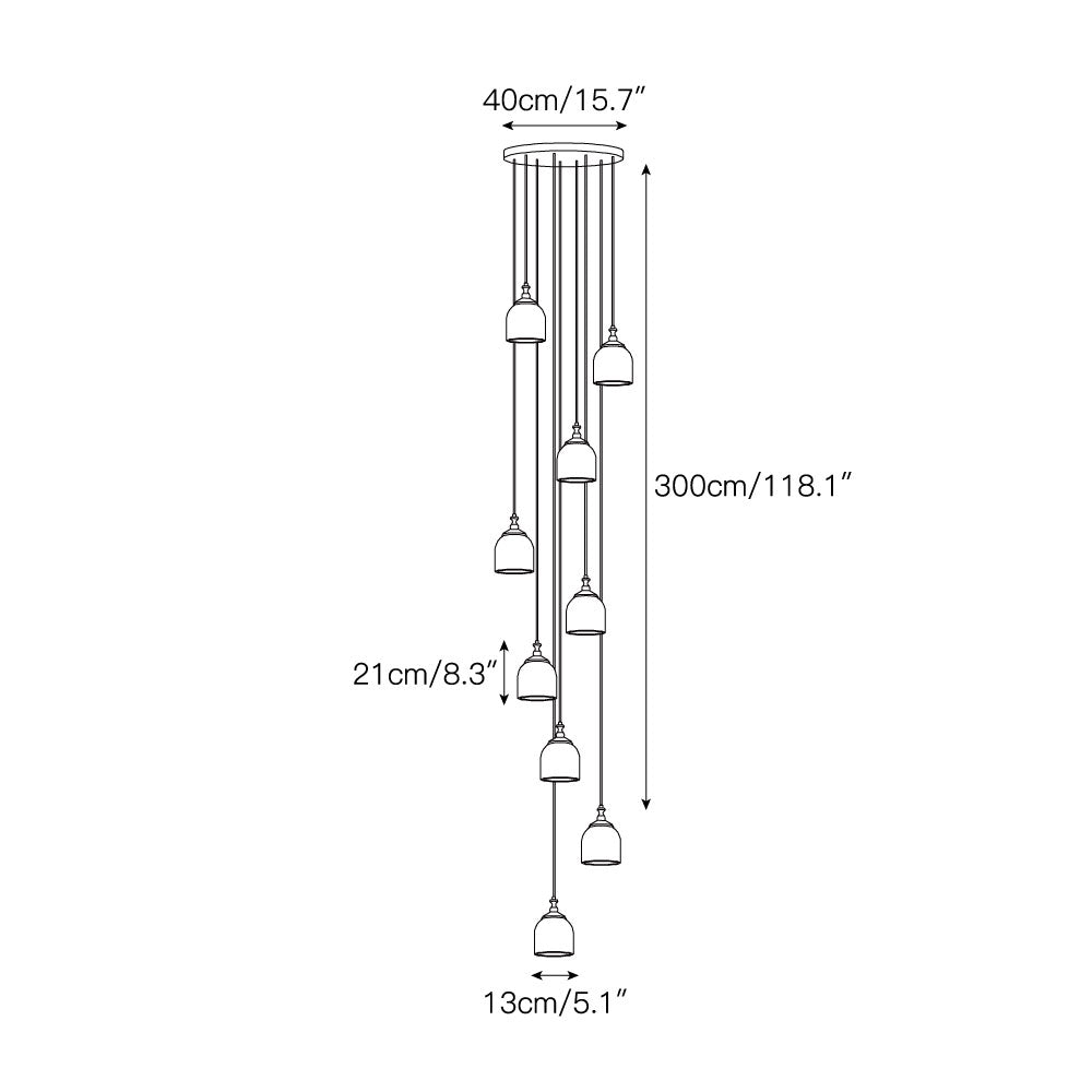 Radilum Chart Alabaster Cluster Chandelier