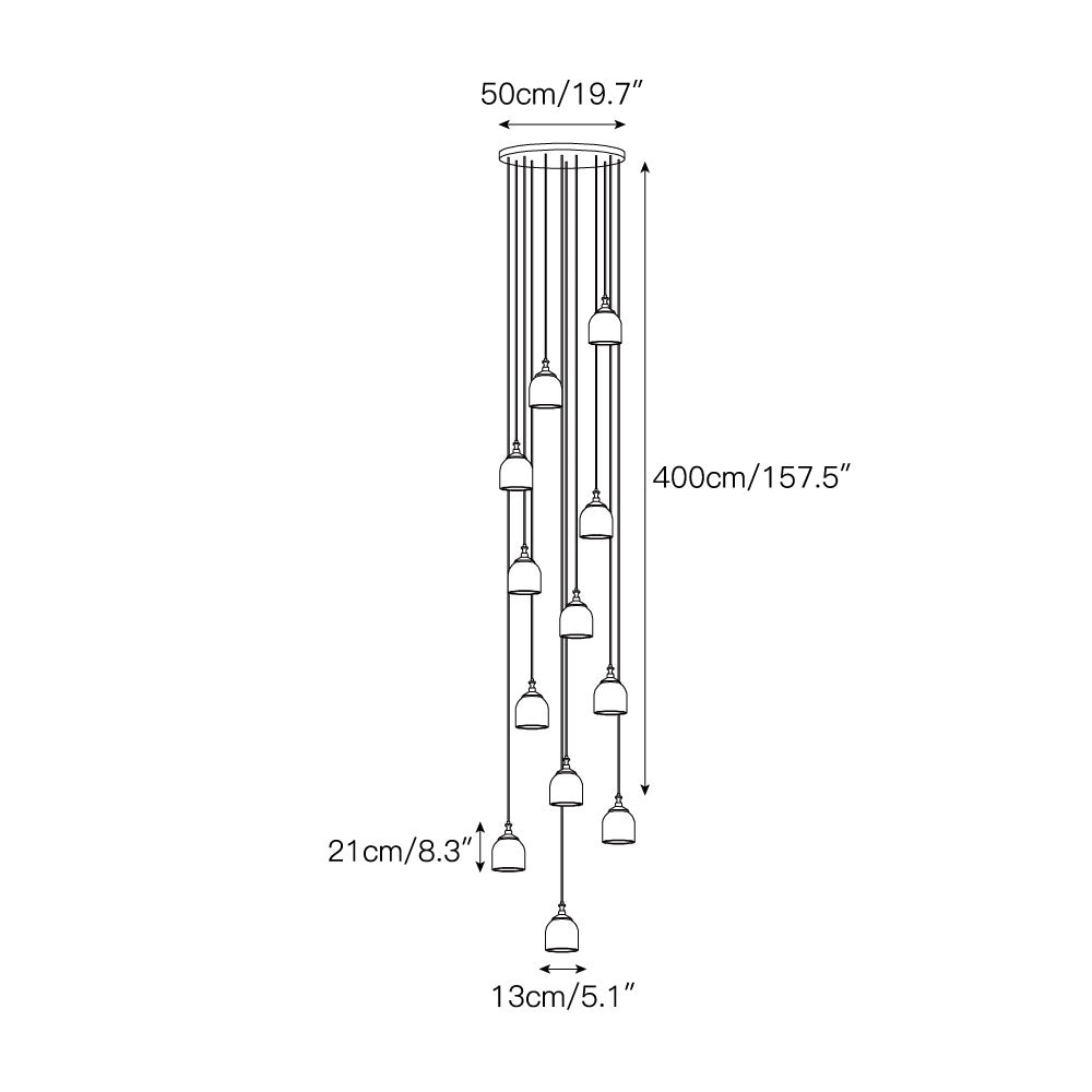 Radilum Chart Alabaster Cluster Chandelier
