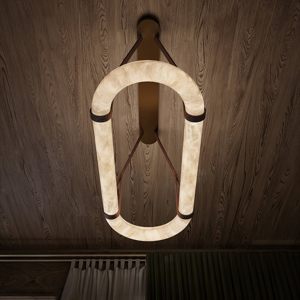 Radilum Circle Alabaster Chandelier