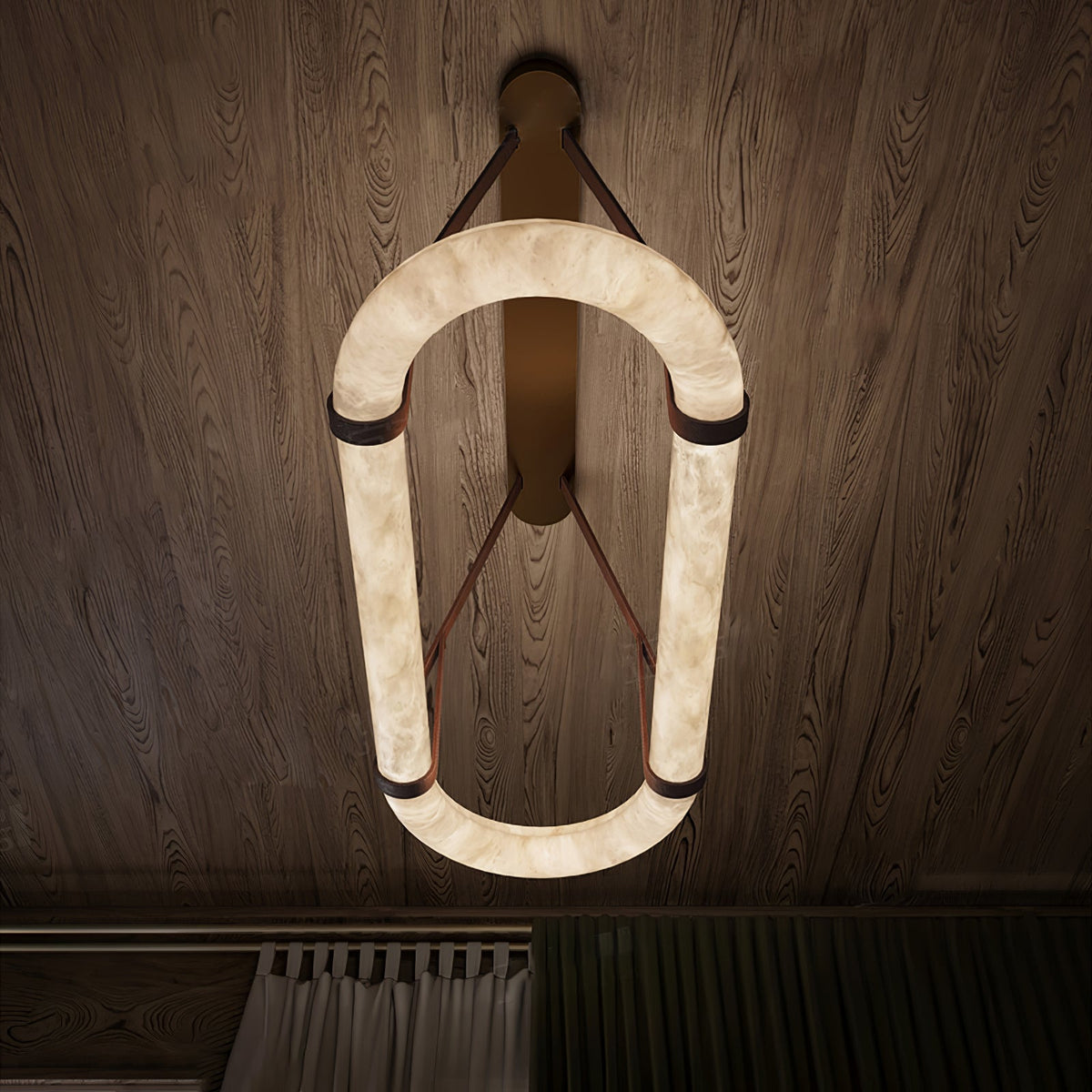 Radilum Circle Alabaster Chandelier