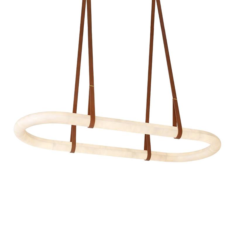 Radilum Circle Alabaster Chandelier