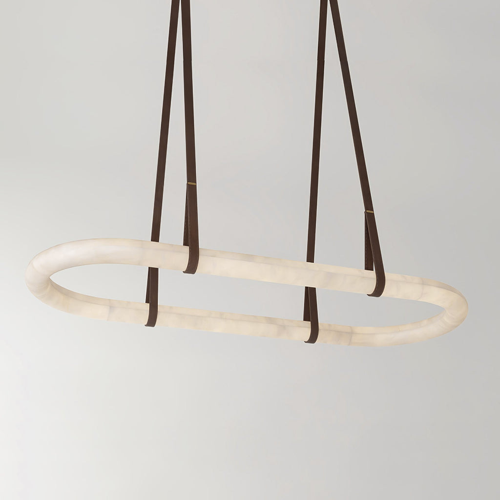 Radilum Circle Alabaster Chandelier