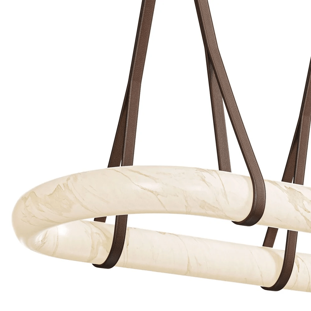 Radilum Circle Alabaster Chandelier