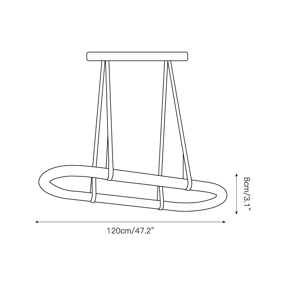 Radilum Circle Alabaster Chandelier