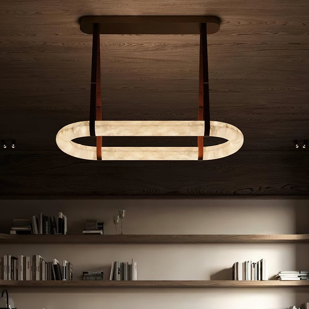 Radilum Circle Alabaster Chandelier