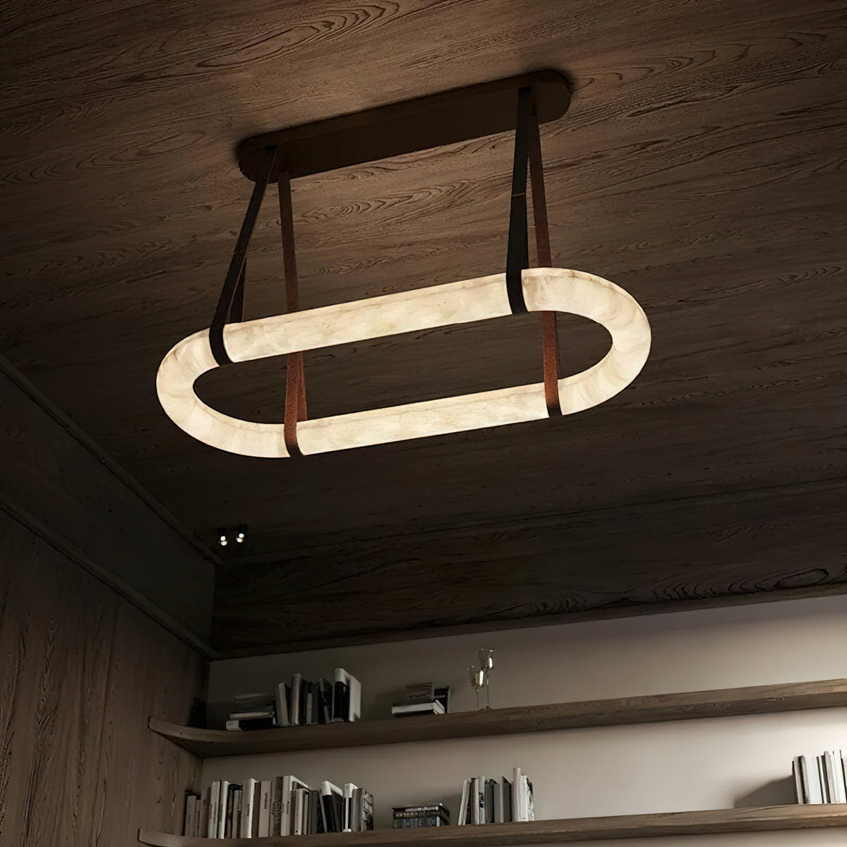 Radilum Circle Alabaster Chandelier