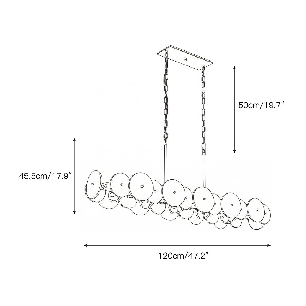 Radilum Selene Linear Alabaster Chandelier