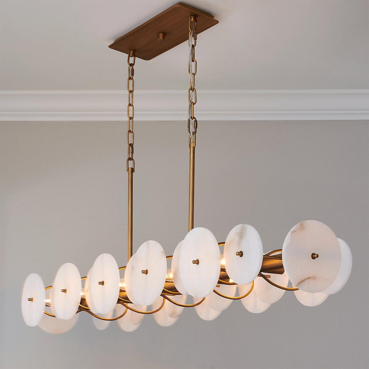 Radilum Selene Linear Alabaster Chandelier