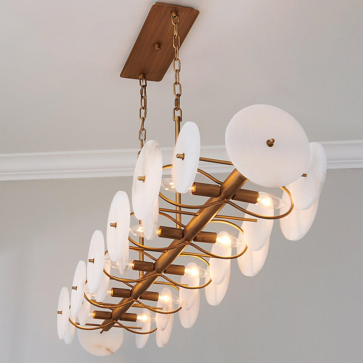 Radilum Selene Linear Alabaster Chandelier