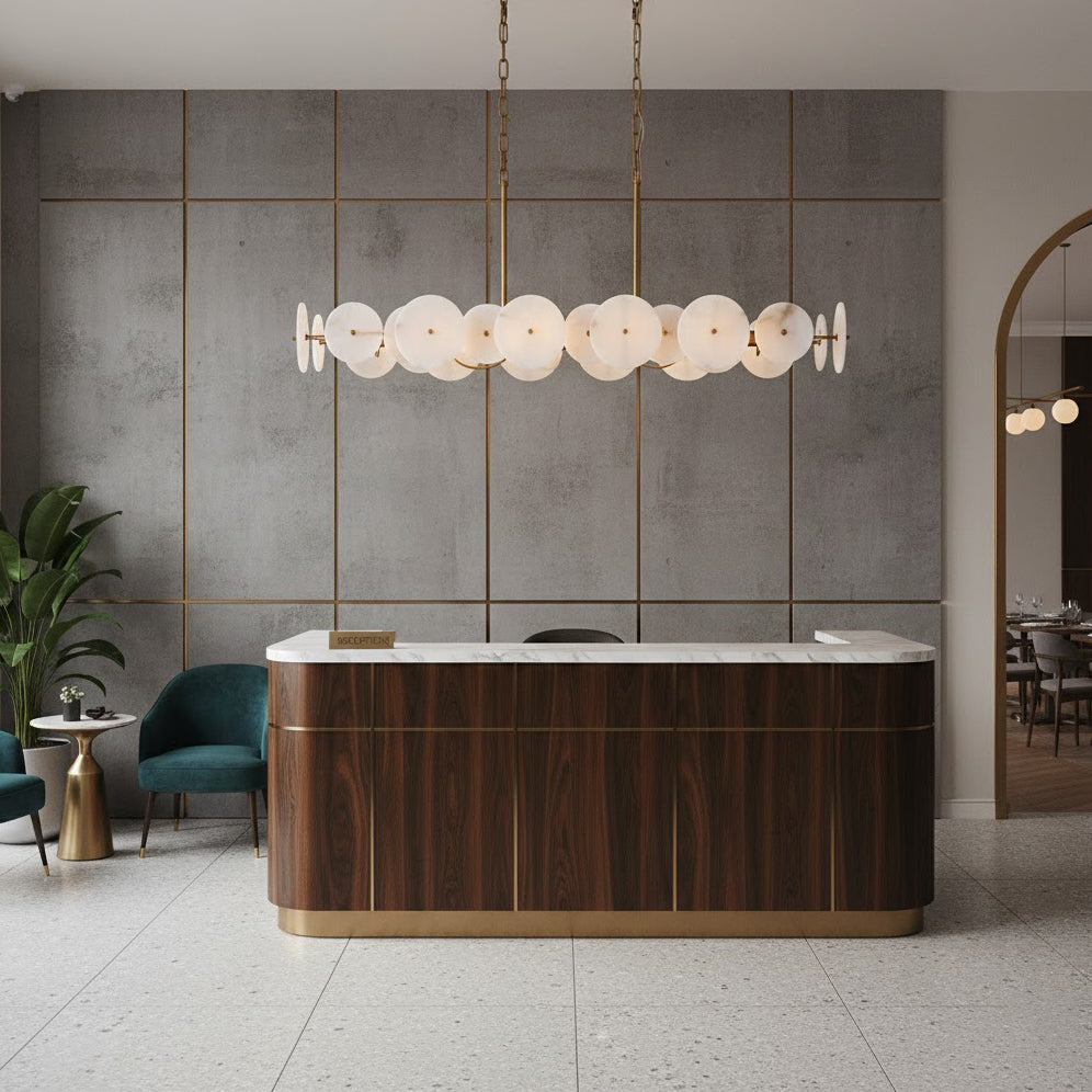 Radilum Selene Linear Alabaster Chandelier