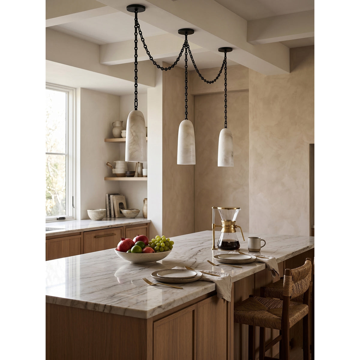Radilum Figure Spanish Chain Alabaster Chandelier