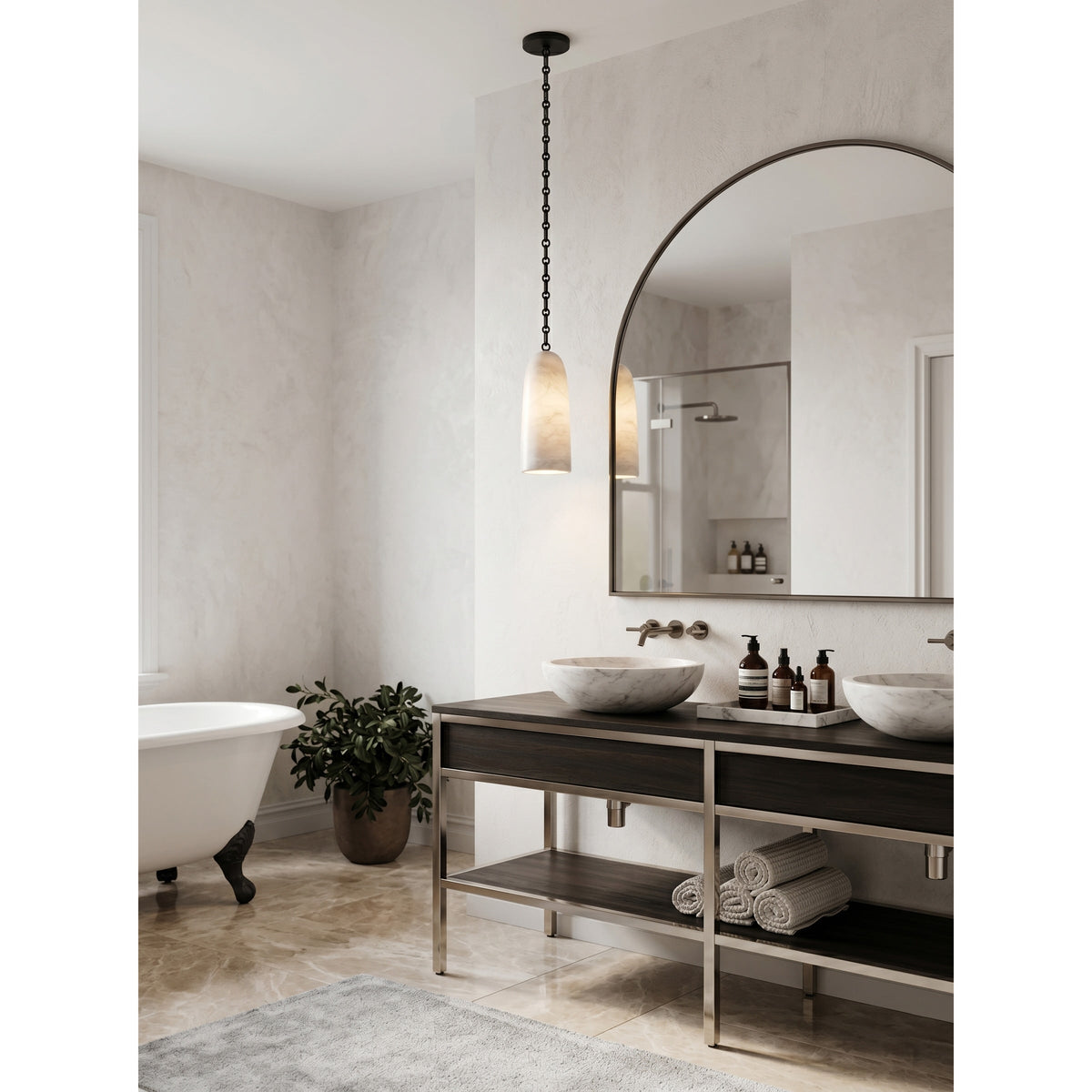 Radilum Figure Spanish Chain Alabaster Chandelier