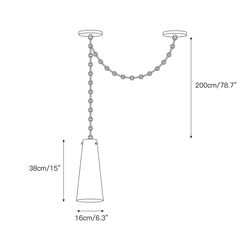 Radilum Cascade Chain Alabaster Chandelier
