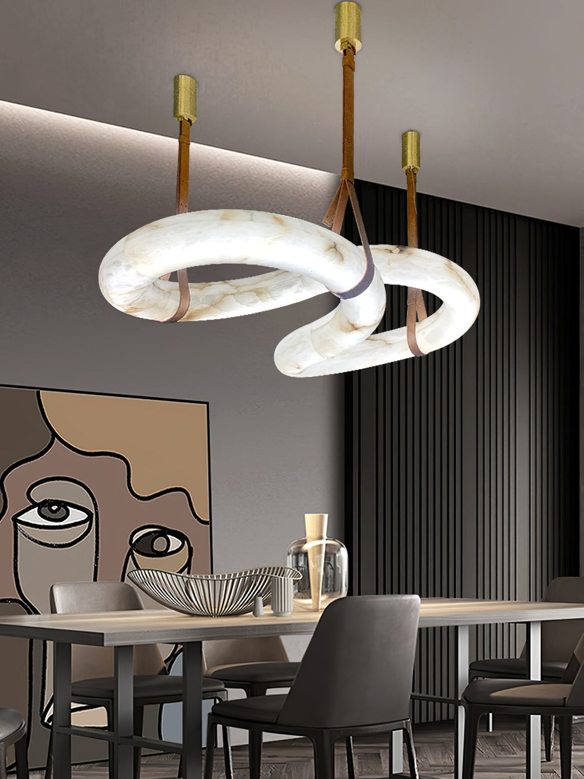 Radilum Infinity Alabaster Chandelier