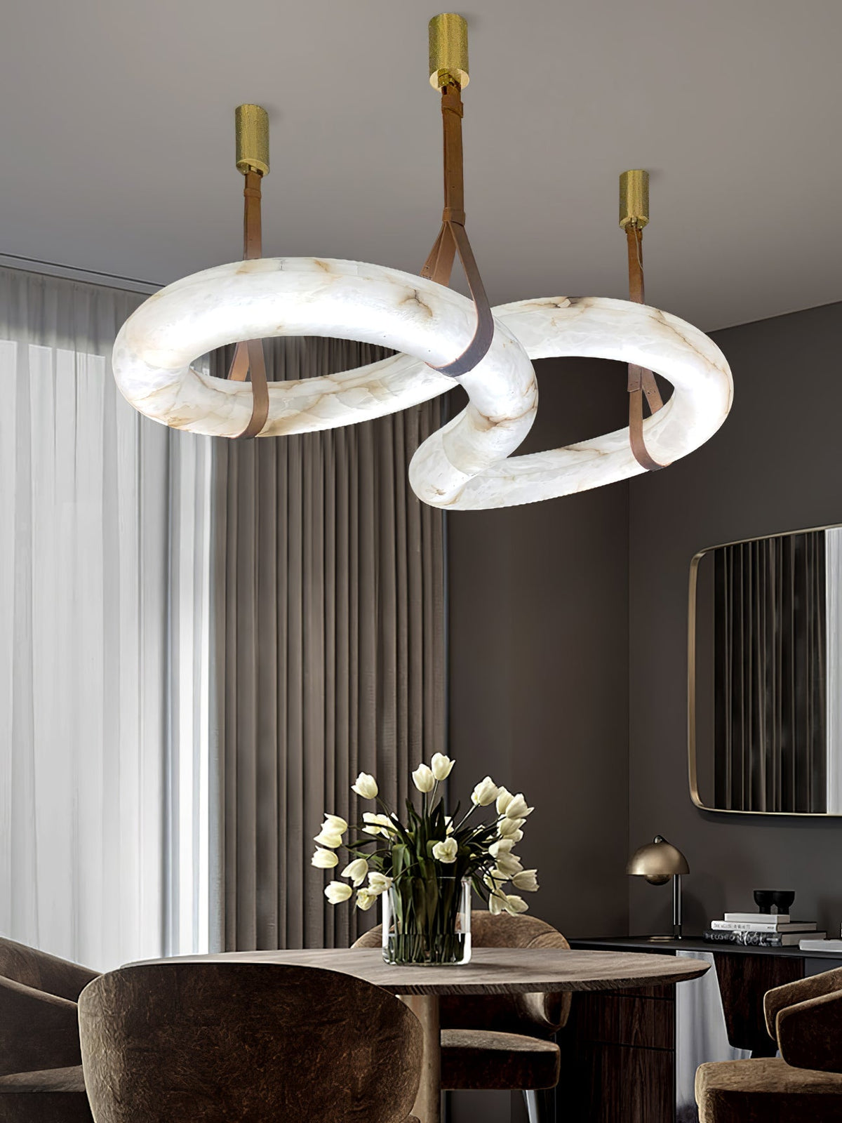 Radilum Infinity Alabaster Chandelier