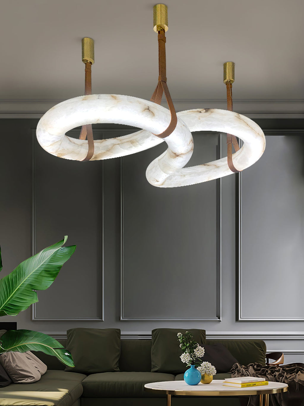 Radilum Infinity Alabaster Chandelier