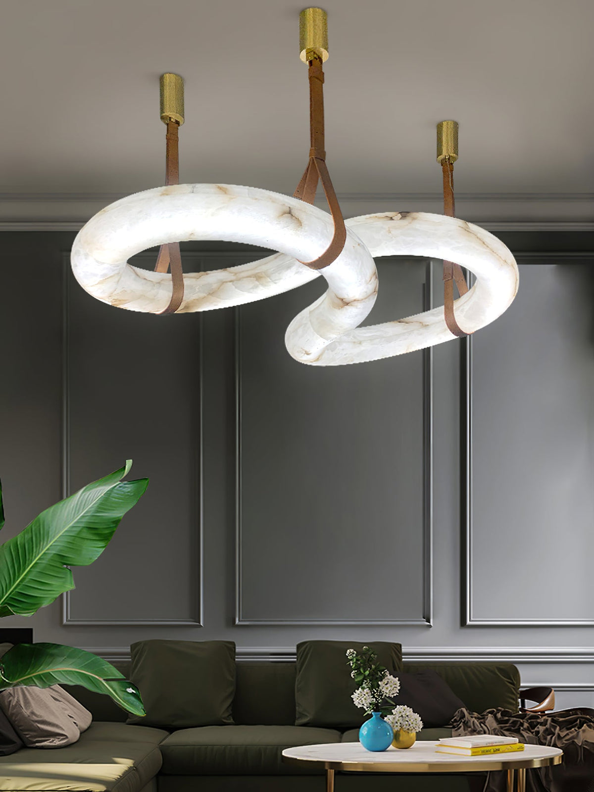 Radilum Infinity Alabaster Chandelier
