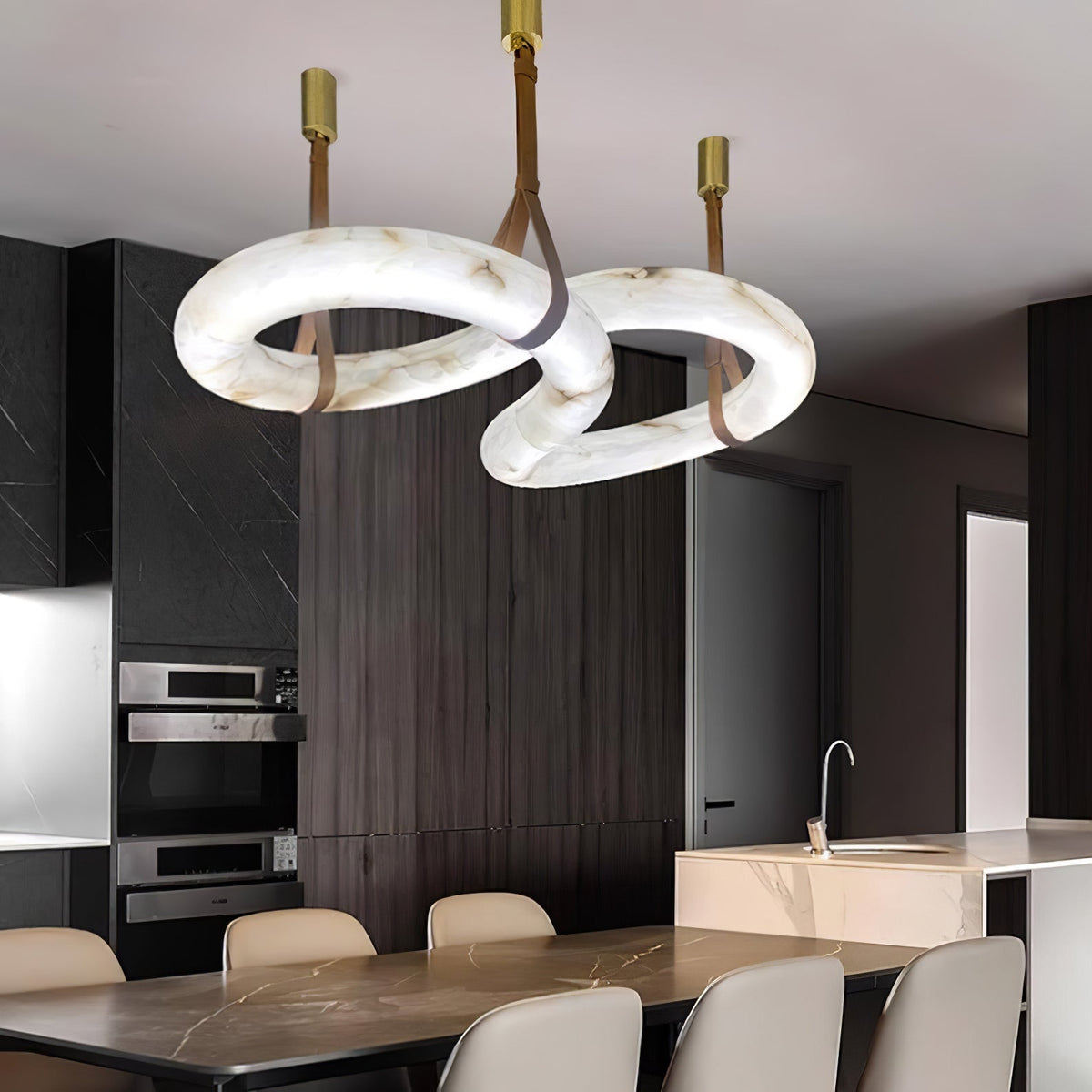 Radilum Infinity Alabaster Chandelier