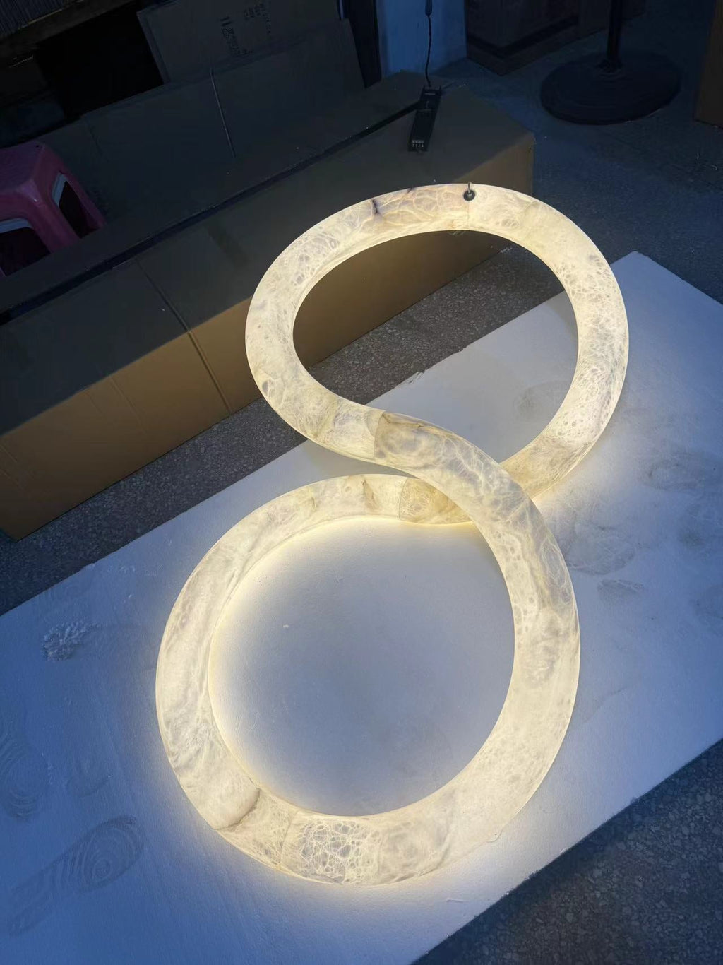 Radilum Infinity Alabaster Chandelier