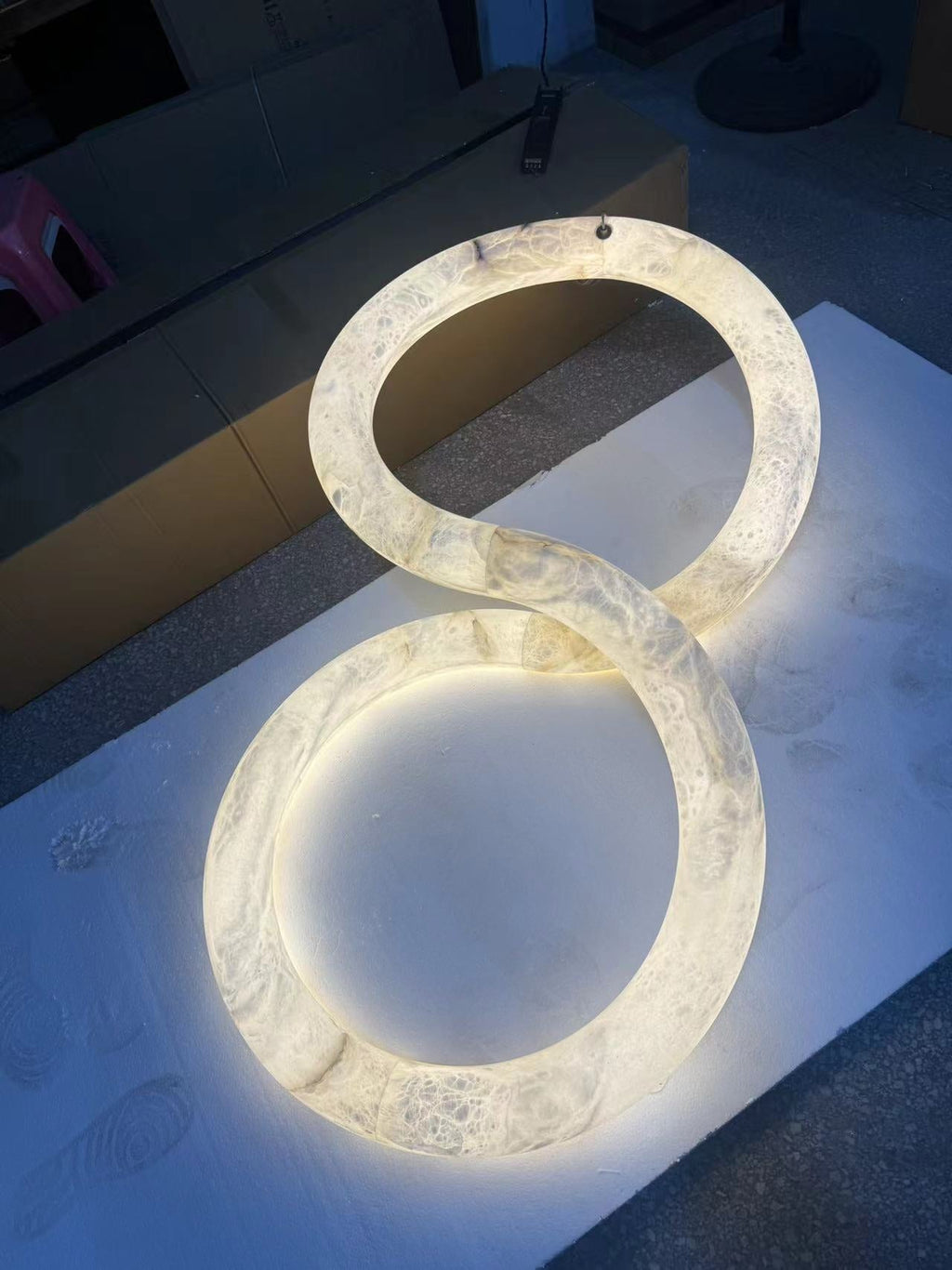 Radilum Infinity Alabaster Chandelier