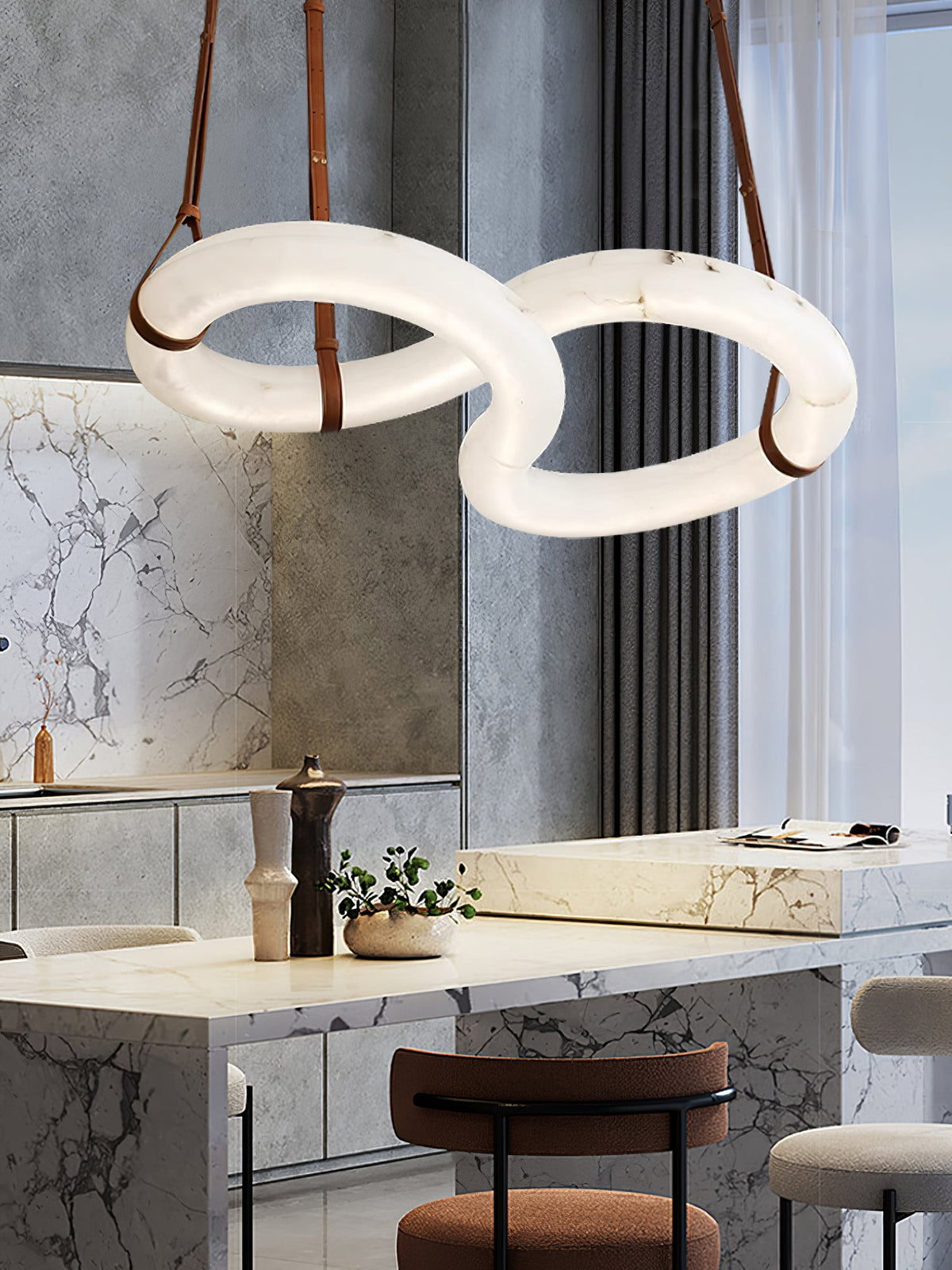 Radilum Infinity Alabaster Chandelier